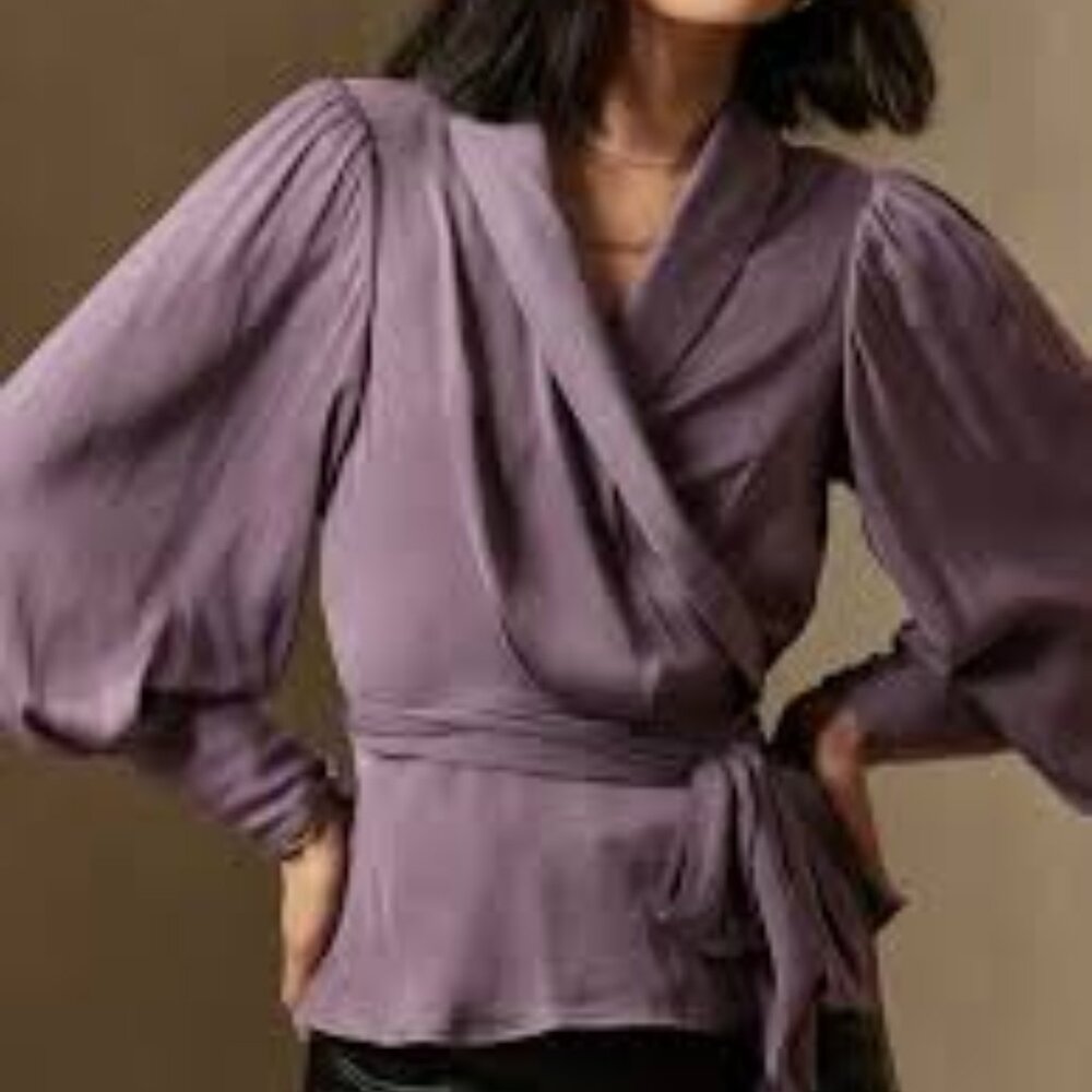 Banana Republic Wrap Around Satin Shirt